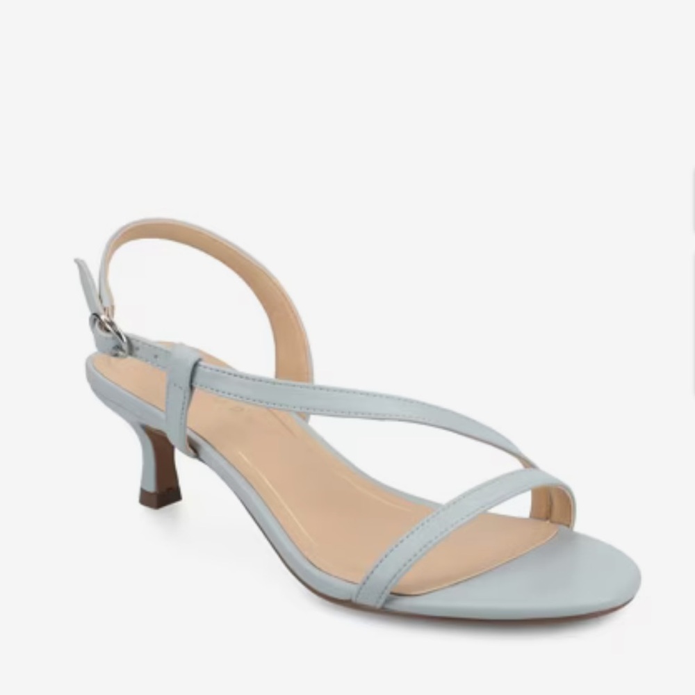 Journee collection Jemry asymmetrical strap kitten heel sandal (last price drop)